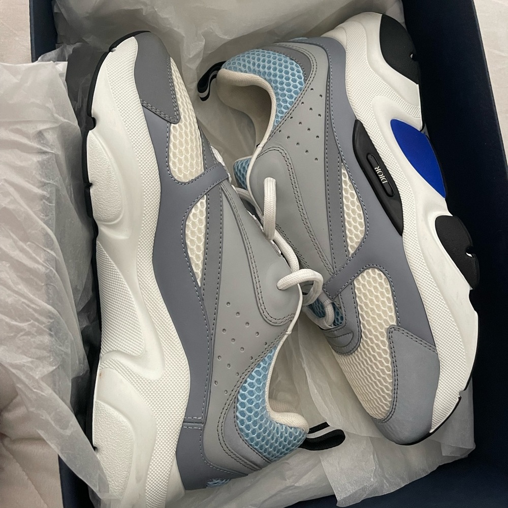 Gray/Blue Sneakers from Dior, size 41 US size 10.